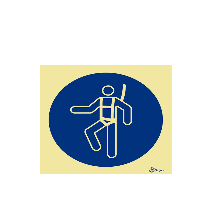 Sinalética Uso Obrigatório de Proteção Individual Contra Quedas - OB0081