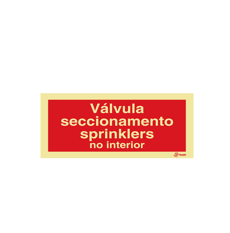 Sinalética Válvula Seccionamento Sprinklers no Interior – I0671